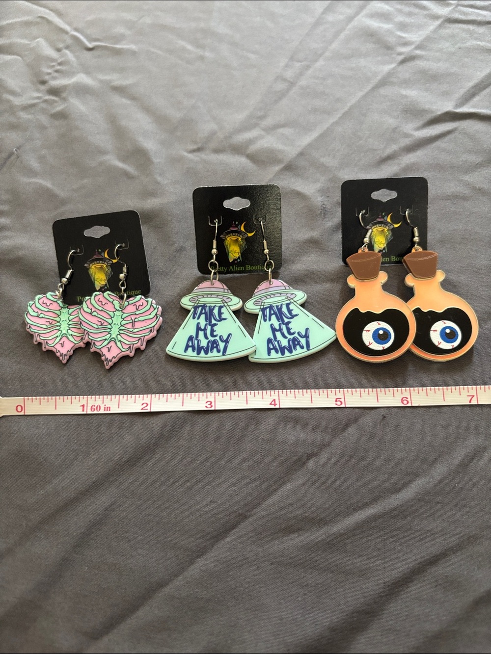 3 pairs of Halloween earrings